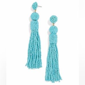 BaubleBar Mariachi Beaded Tassel Earrings in Turquoise